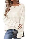 Womens Sweaters Cute Long Sleeve Off The Shoulder Pullover Tops Hollow Out Crochet Dressy Casual Outfits
