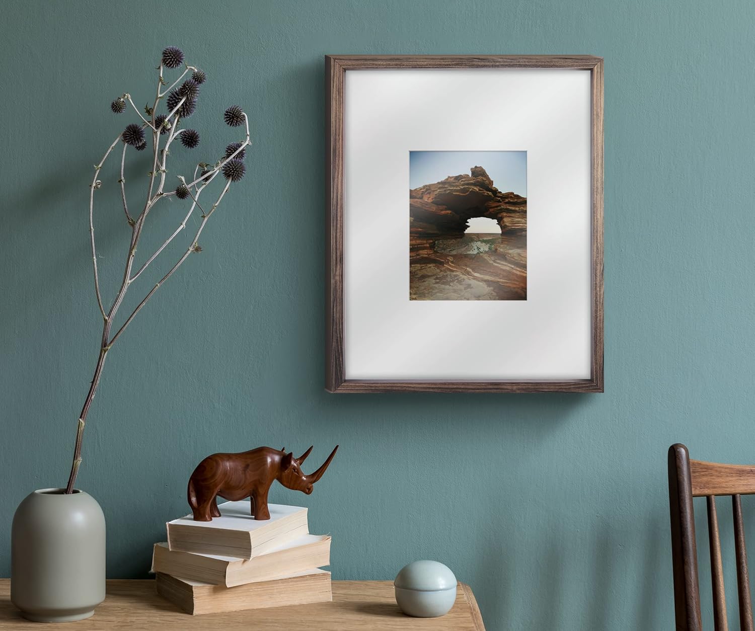 Mikasa 16x20 Picture Frame with Mat for 8x10 Photo - Gray MDF Portrait Frame with Removable Beveled Mat, Dual Vertical or Horizontal Display, Elegant Home Decor for Wall or Tabletop