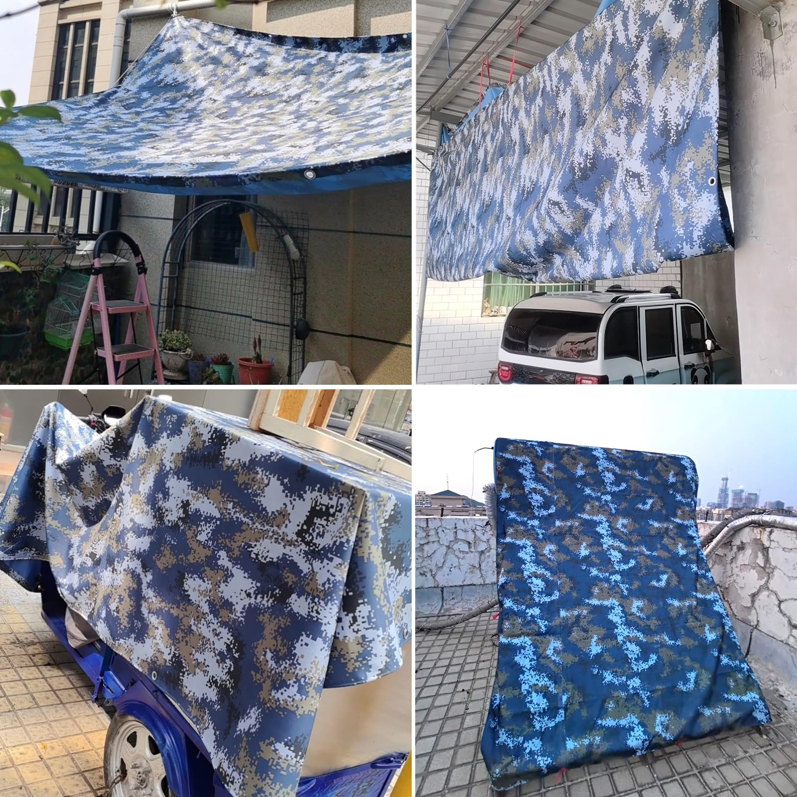 Heavy Duty Canvas Tarpaulin 3x2m 3x4m Waterproof Outdoor Tarp Cover, Tear Resistant Protective Tarpaulin with Grommets, Ground Tarp Sheet Cover for Car Boat Camping Firewood Woodpile(9.8ftx13.1ft) : Tools & Home Improvement