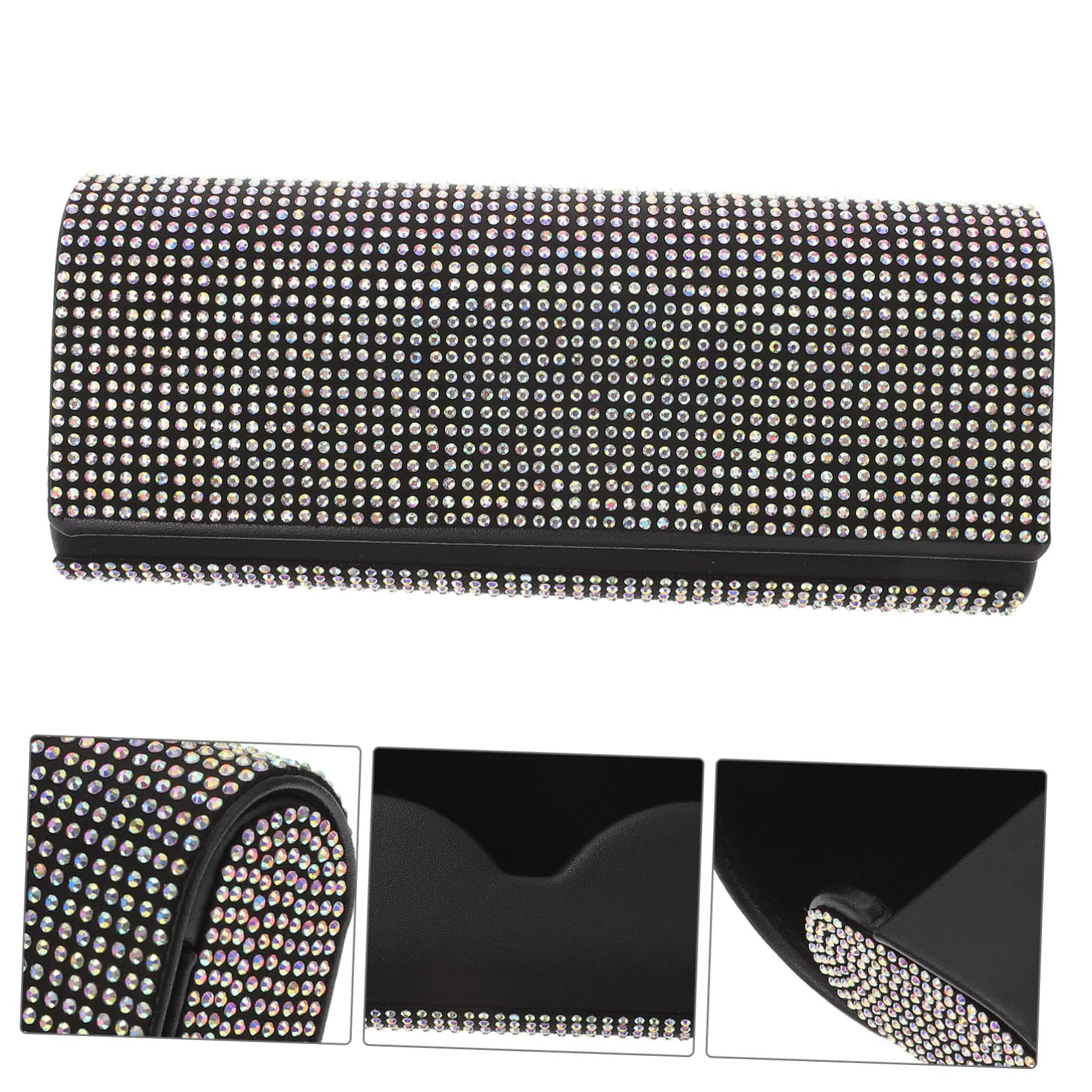 iplusmile 3pezzi Portaocchiali Da Sole Per Auto Con Design Strass Scintillanti Accessorio Per Donne Protezione Occhiali Contro Graffi Per Auto Camion e Rv