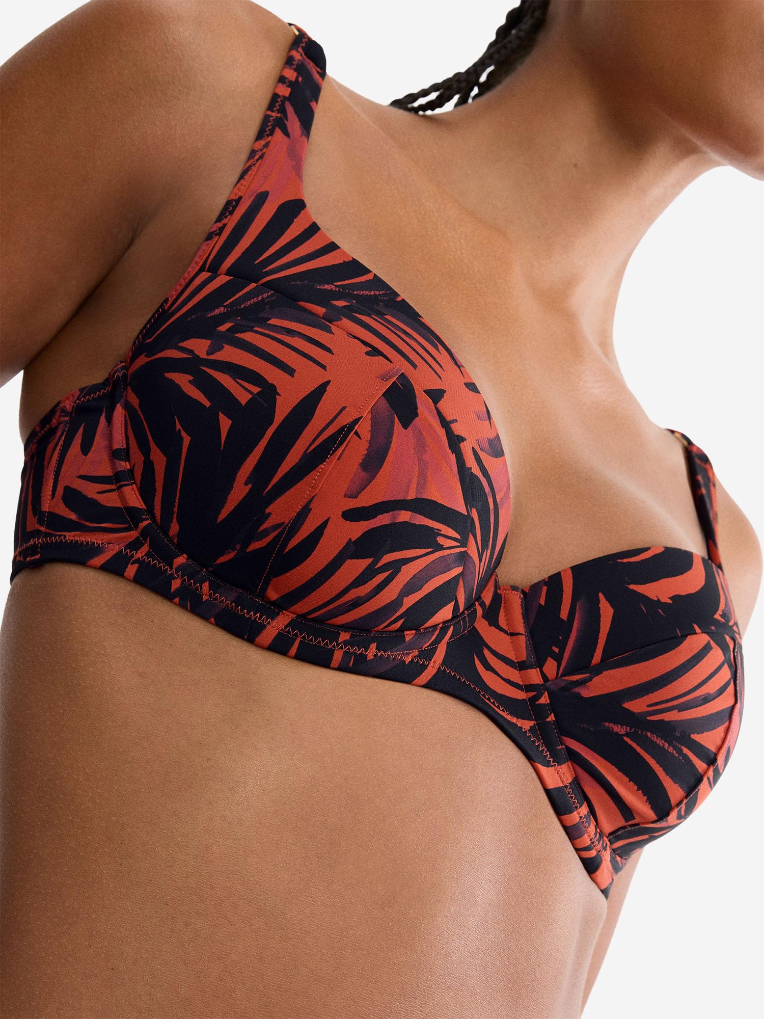 Triumph Haut de bikini Red Label Summer Palm pour femme | Haut de bikini rembourré avec encolure en cœur
