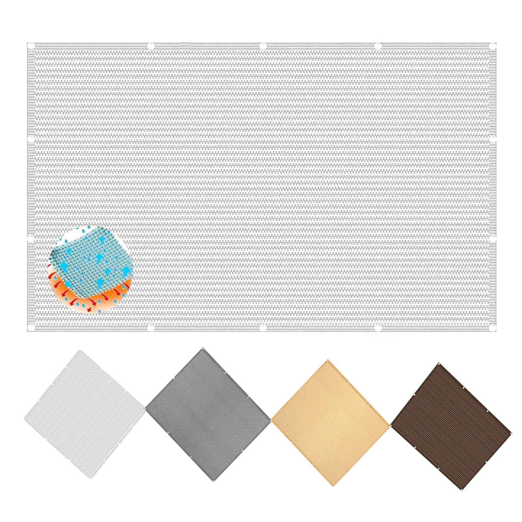 Elimina el calor en tu patio con el Toldo Vela Rectangular transpirable con protección solar.