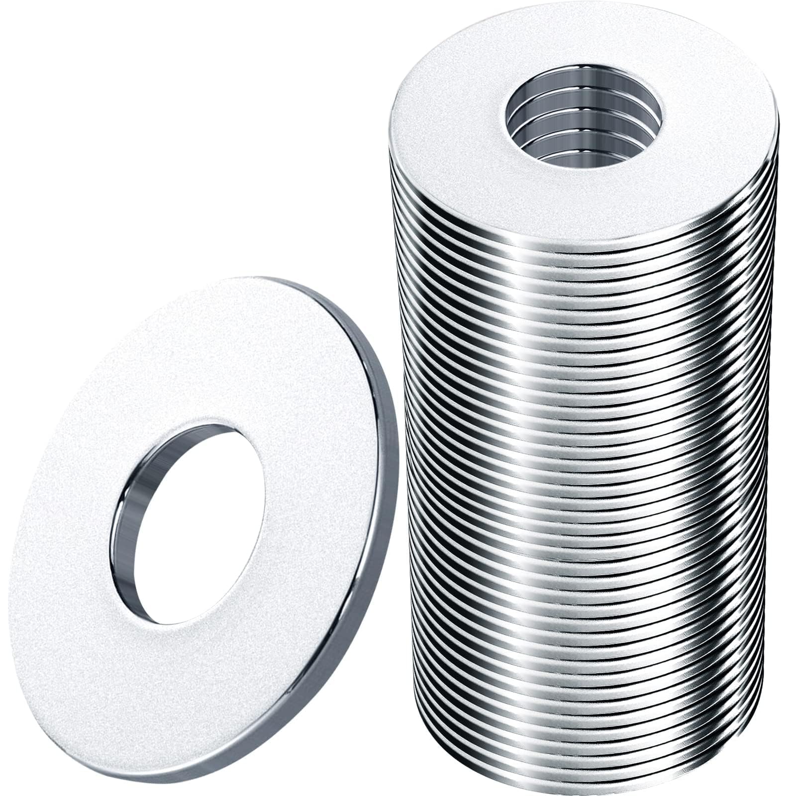 DKBT 30 Pieces M8 Washers Penny Washers M8X20mm A2 304 Stainless Steel Washer Plain Metal Flat Repair Round for Screws Bolts Nuts