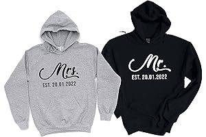 Customized Matching Mr. and Mrs. Sweatshirts - Perfect for Cozy Couples