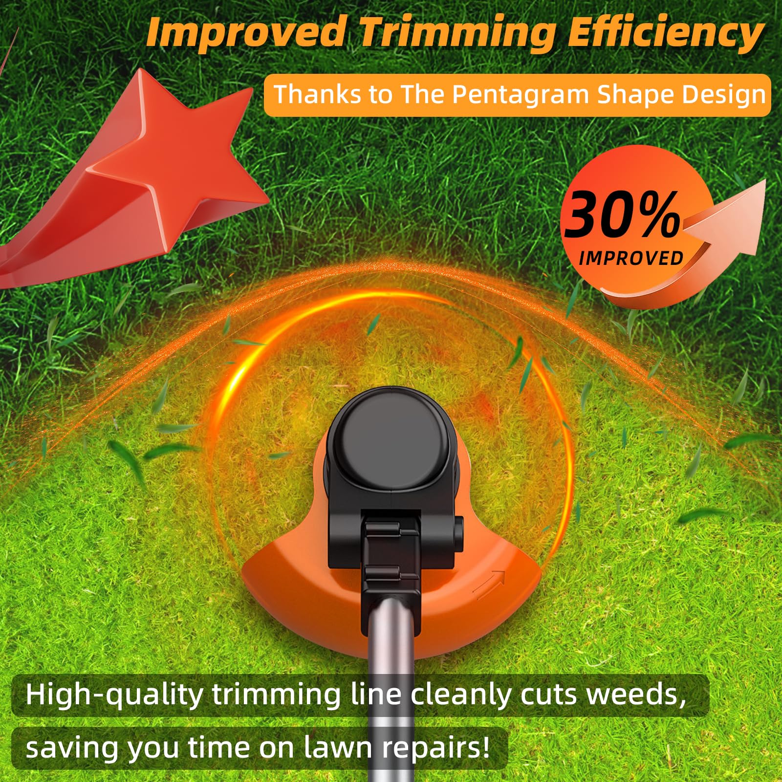 095 Weed Eater String, 150-Feet Pentagram Shape Heavy Duty
