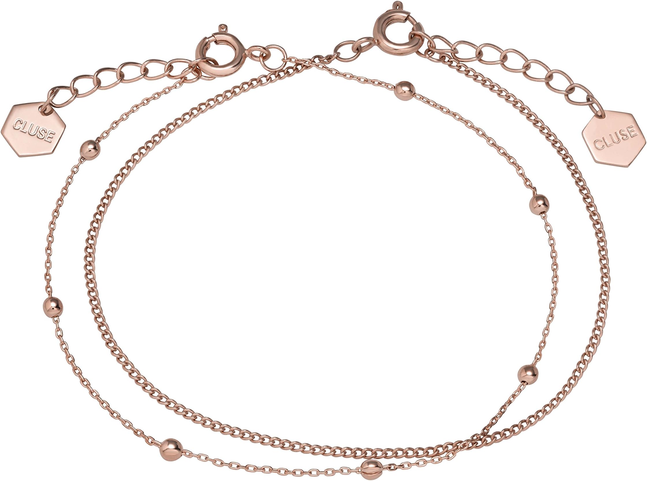 CLUSE Women's Essentielle Rose Gold Plated Brass Set ​of Two Fine Bracelets CLJ10010