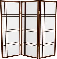 Vista 7 de Pantalla Shoji de doble cruz corta de 4 pies - Negro - 3 paneles