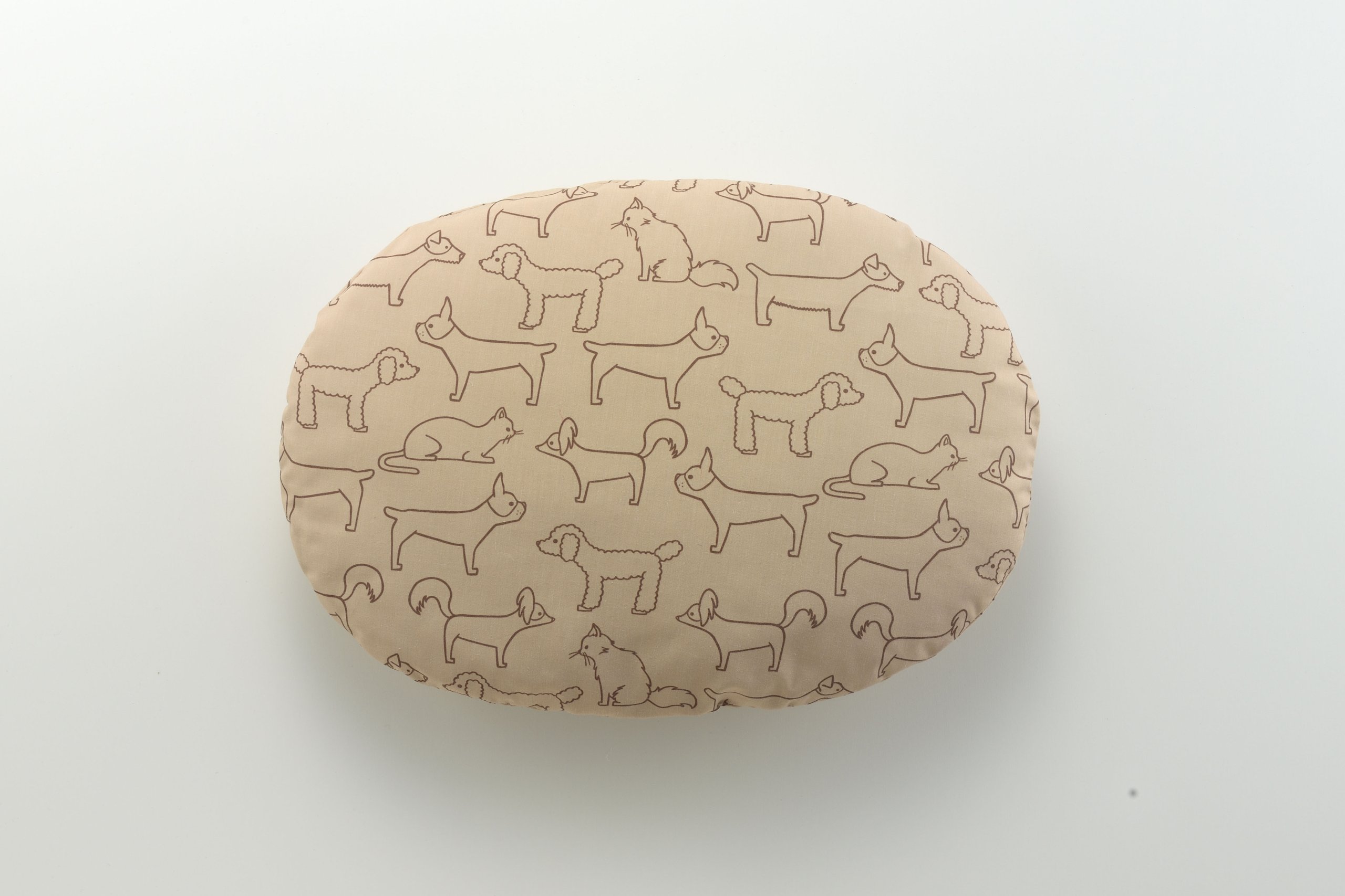 Richell pet cushion oval S Brown dog cat small animal (japan import)