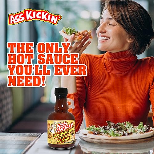 Miniatura 6 de KICKIN' Moonshine - Puré de salsa picante de pimienta jalapeño, 9.5 onzas, prueba si te atreves. Regalo gourmet perfecto para el ventilador de salsa