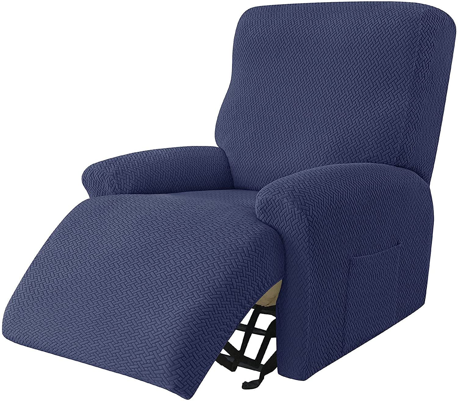 Housses de chaise inclinable x4 avec fond élastique