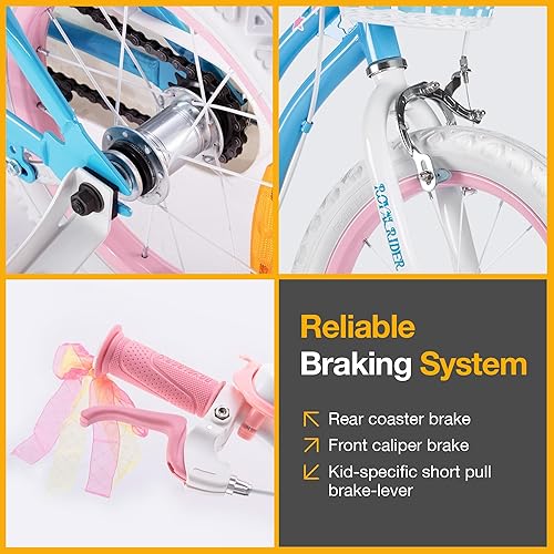 Miniatura 12 de RoyalBaby Bicicleta EZ para niñas, bicicleta Stargirl, entrenamiento libre, equilibrio a pedal, bicicleta de fácil aprendizaje, 12-20 pulgadas para