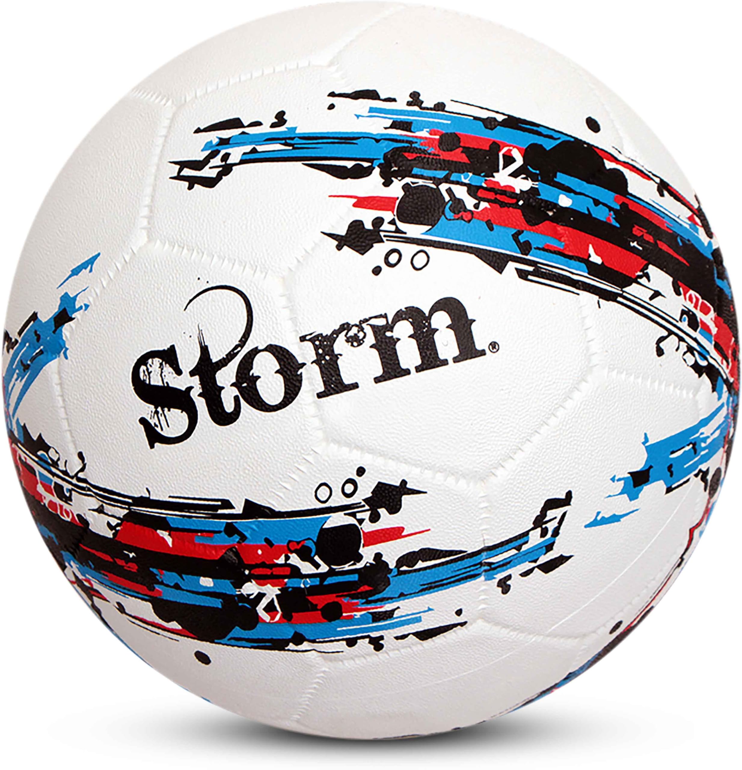 Nivia Storm White Moulded Football with Ball Pump Football - Size: 5 (Pack of 1, White) 2