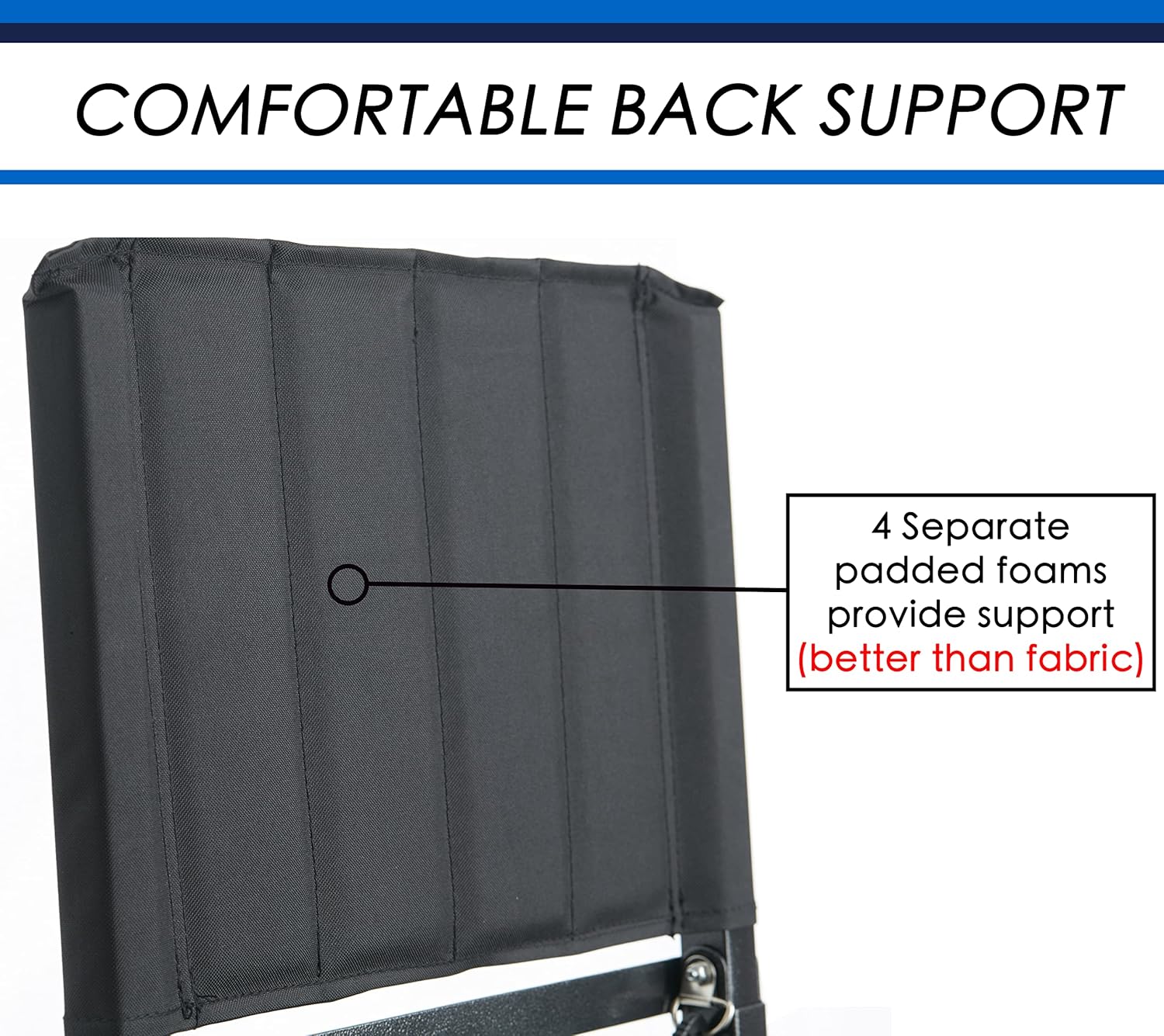 SPORT BEATS Stadium Seats for Bleachers Stadium Chair with Back Support and Wide Padded Cushion-Includes Shoulder Strap and Cup Holder : Sports & Outdoors