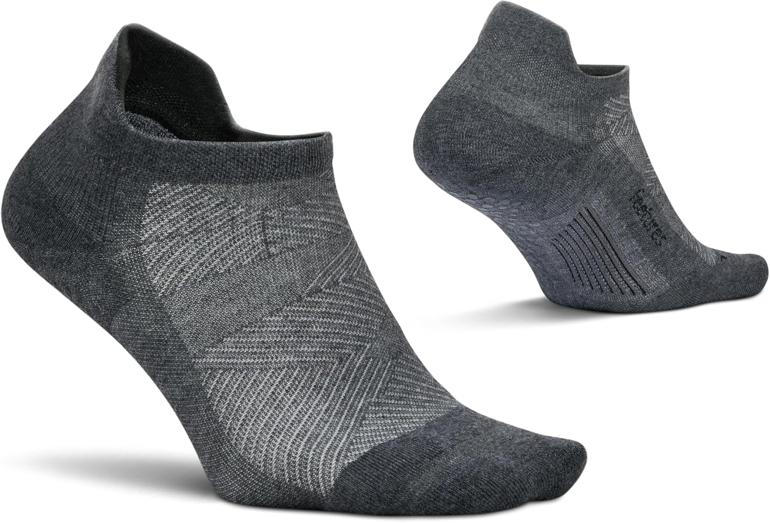 Feetures Elite Max Cushion Grip No Show Tab - Socks with Grippers for Barre, Pilates, Yoga & More - Grippy Socks