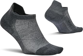 Feetures Elite Max Cushion Grip No Show Tab - Socks with Grippers for Barre, Pilates, Yoga & More - Grippy Socks