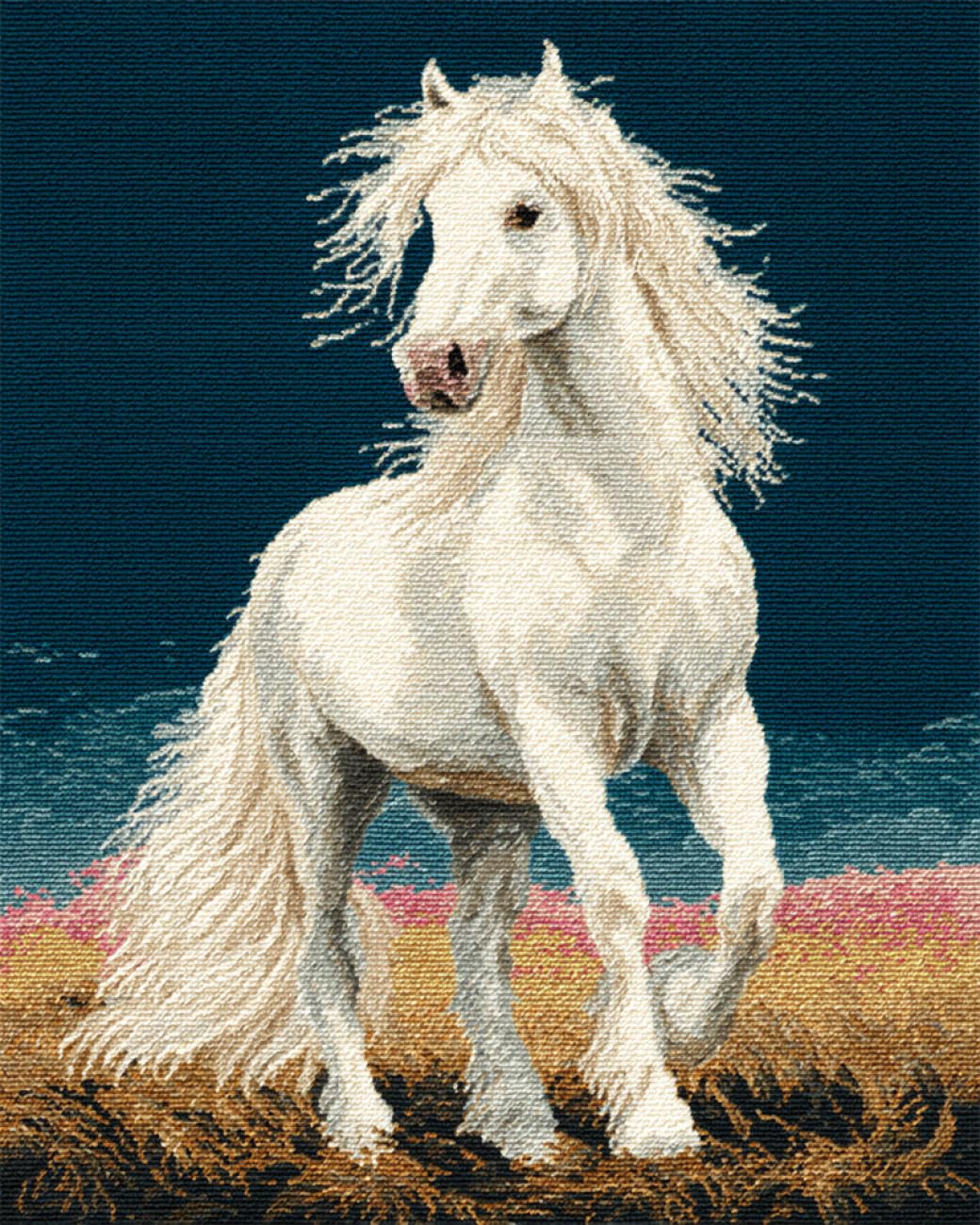 AxiangziK DIY Cross Stitch Kits Horse 11CT 40x50cm