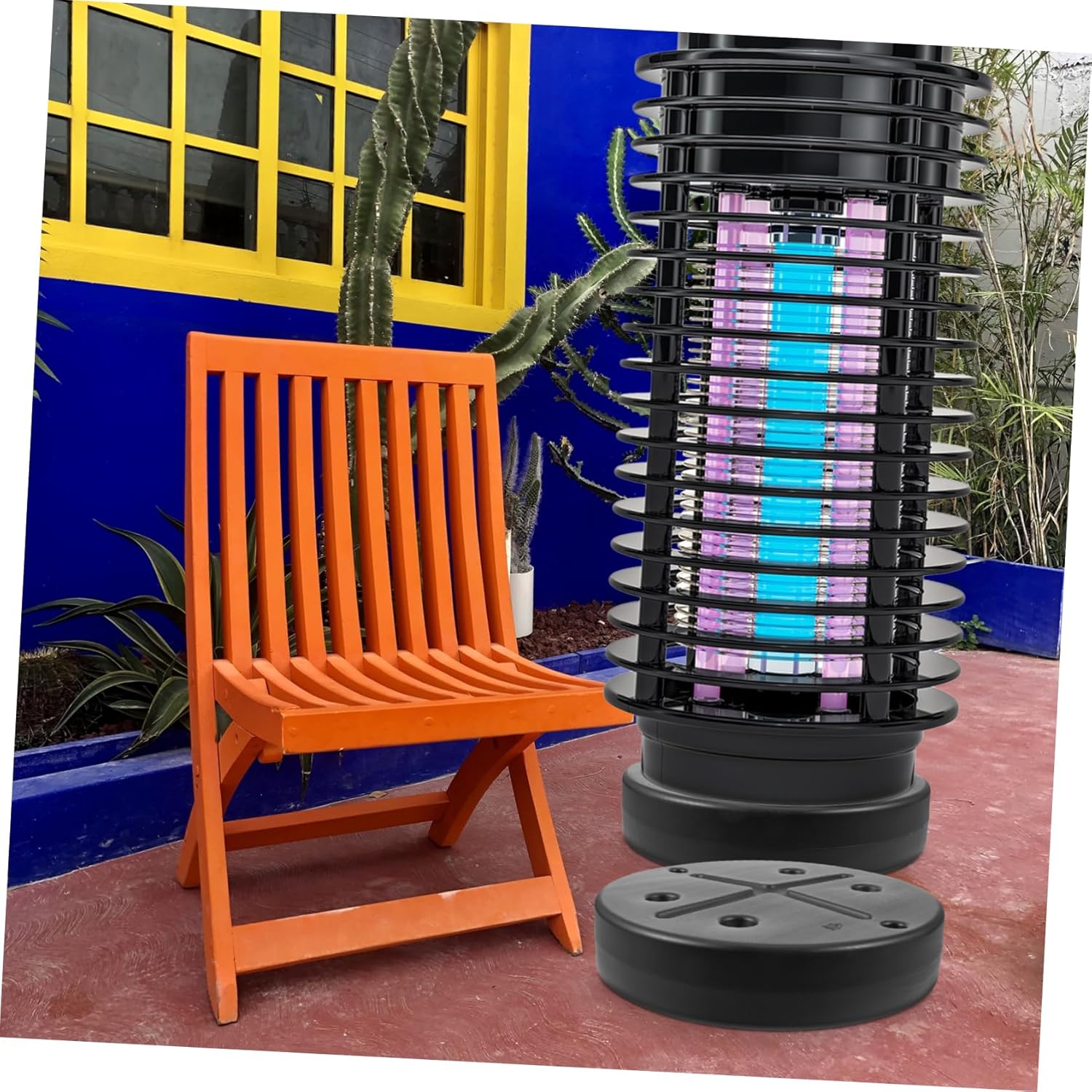 Patio Heater Accessory Weatherproof Weight Bladder Box Round Base for Outdoor Heater Stand