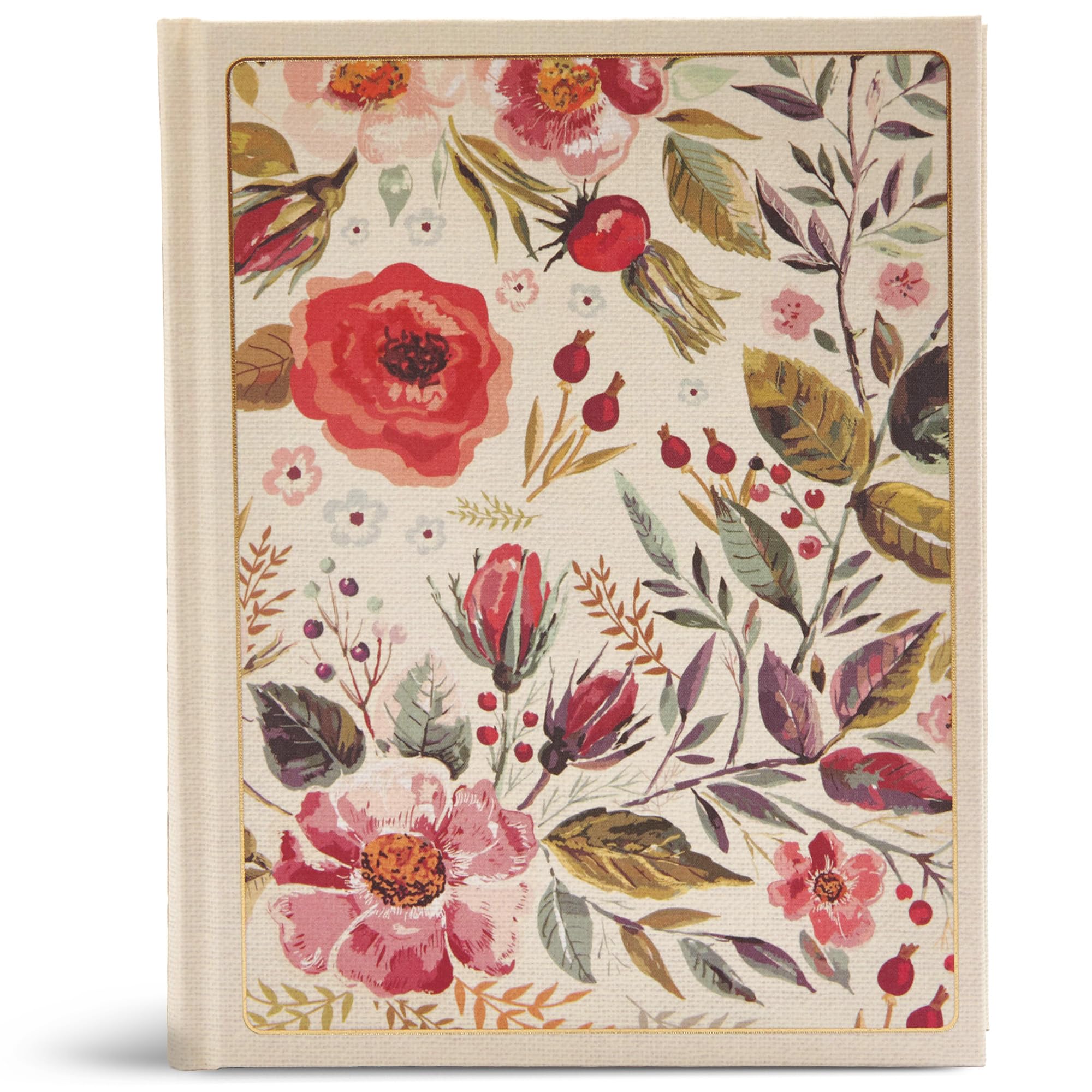 CSB Notetaking Bible, Floral Cloth Over Board, Black Letter, Wide Margins, Journ