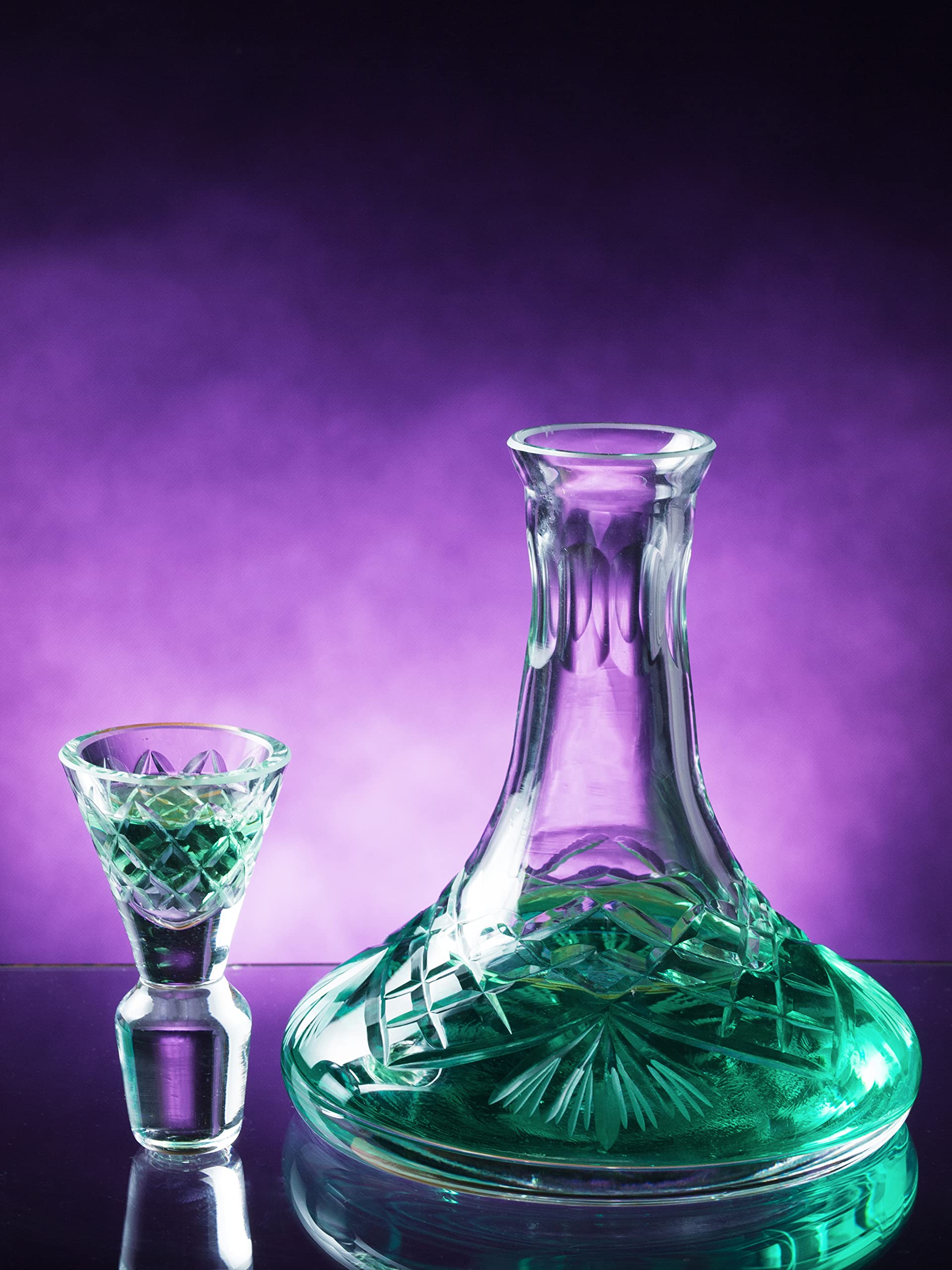 Amazon.com | Crystal - Glass -Mouthwash Decanter with .5 oz Cup