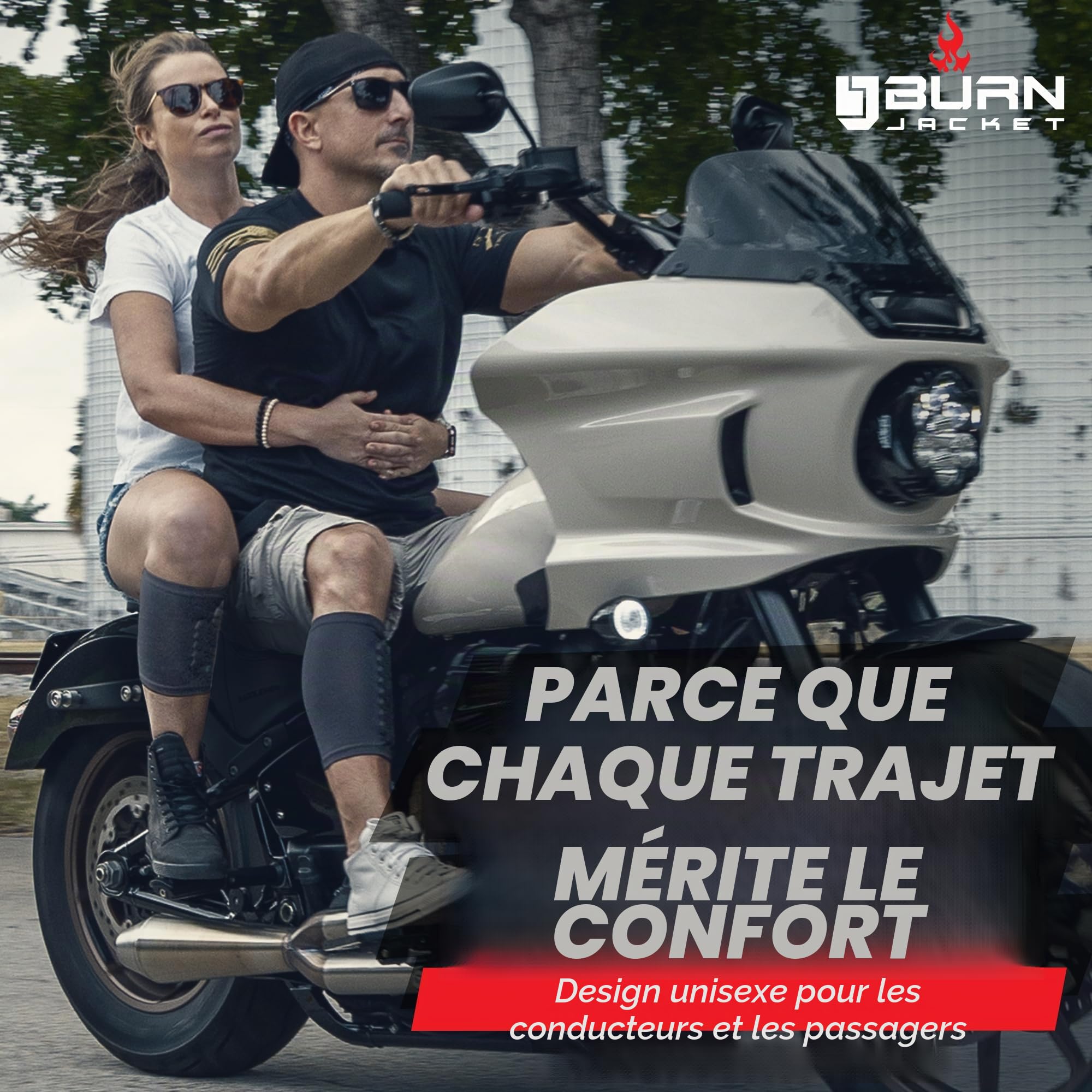 BurnJacket Manchon de Protection pour Jambes de Moto