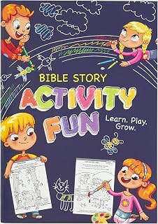 Bible Story Activity Fun Book for Kids Ages 5-8: 30 Bible Story Puzzles, Mazes & Connect-the-Dots by Christian Art Kids