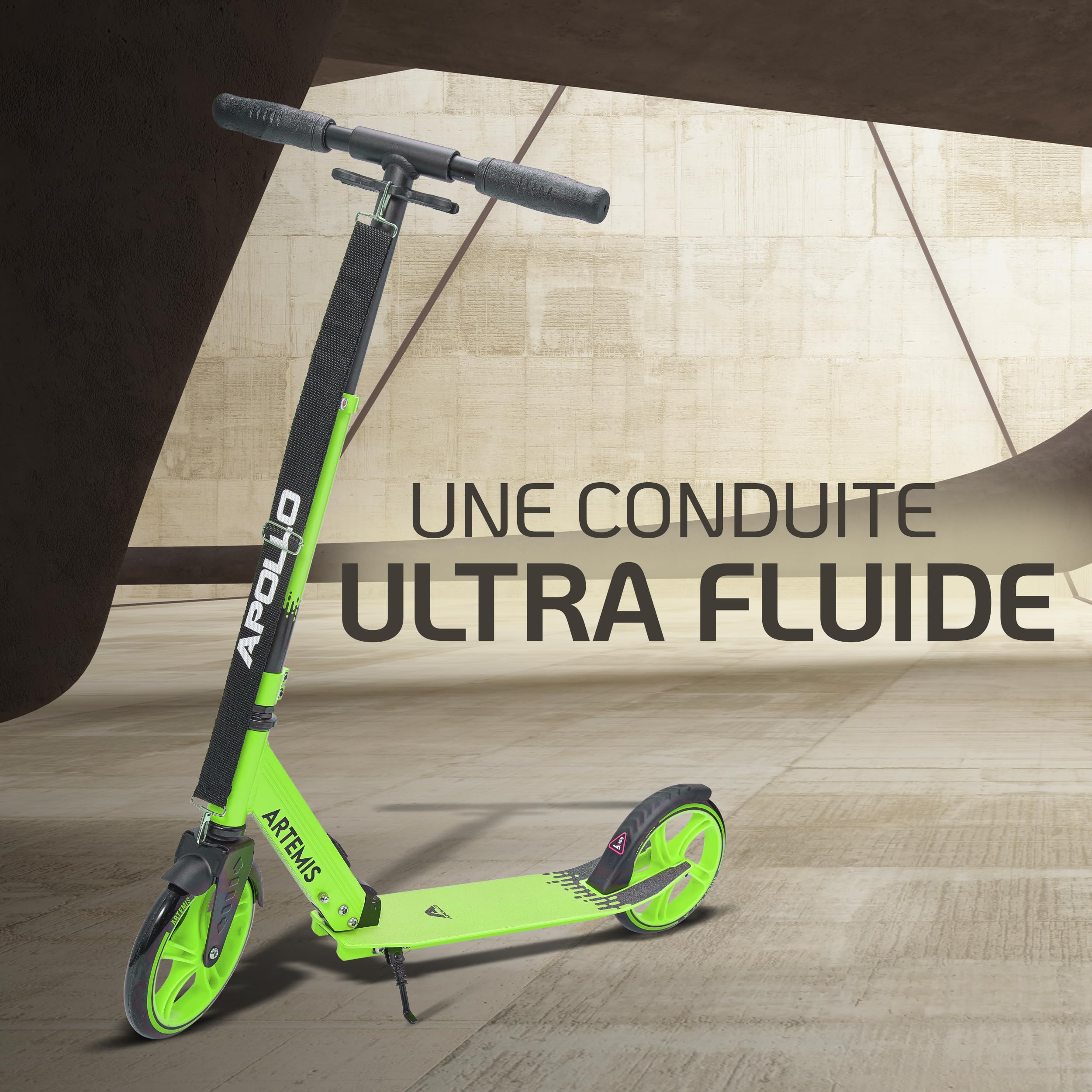 Apollo Artemis City - Trottinette Enfants Réglable en Hauteur, Adolescents et Trottinette Adultes, Trottinette à Grandes Roues, Trottinette Évolutive, Maniable, Pliable pour Enfants à partir de 6 Ans