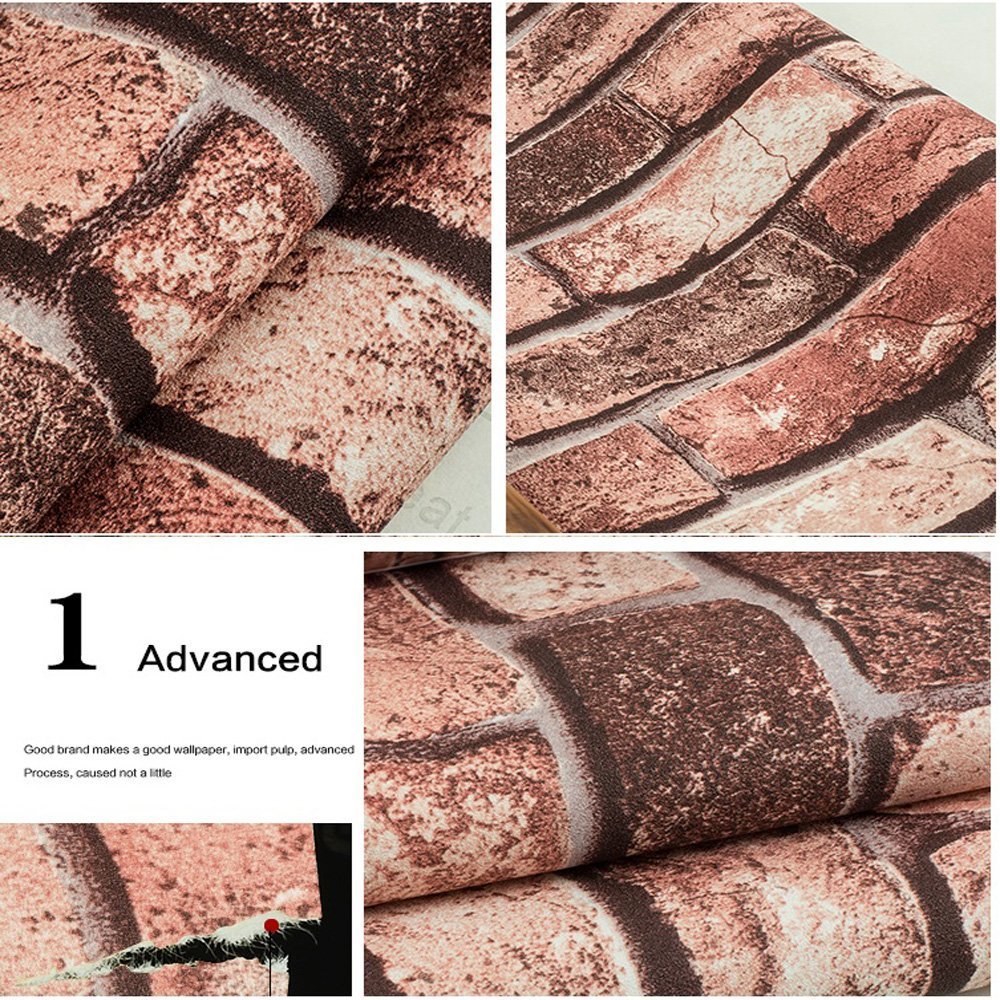 Papier Peint Motif De Brique Pierre Vinyle 3D Pour Chambre Salon Tv