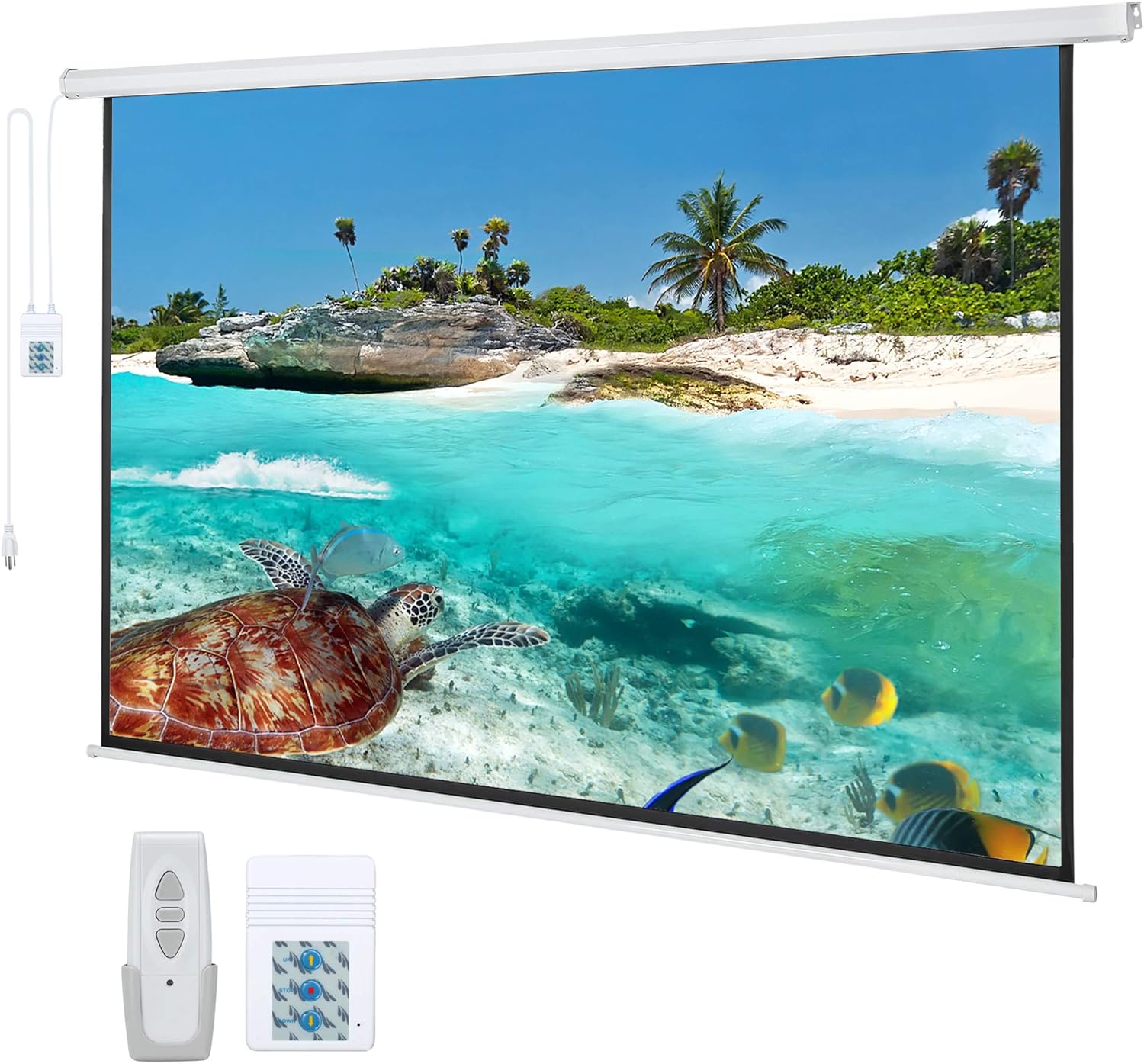 120" Motorized Projector Screen Electric Diagonal Automatic Projection