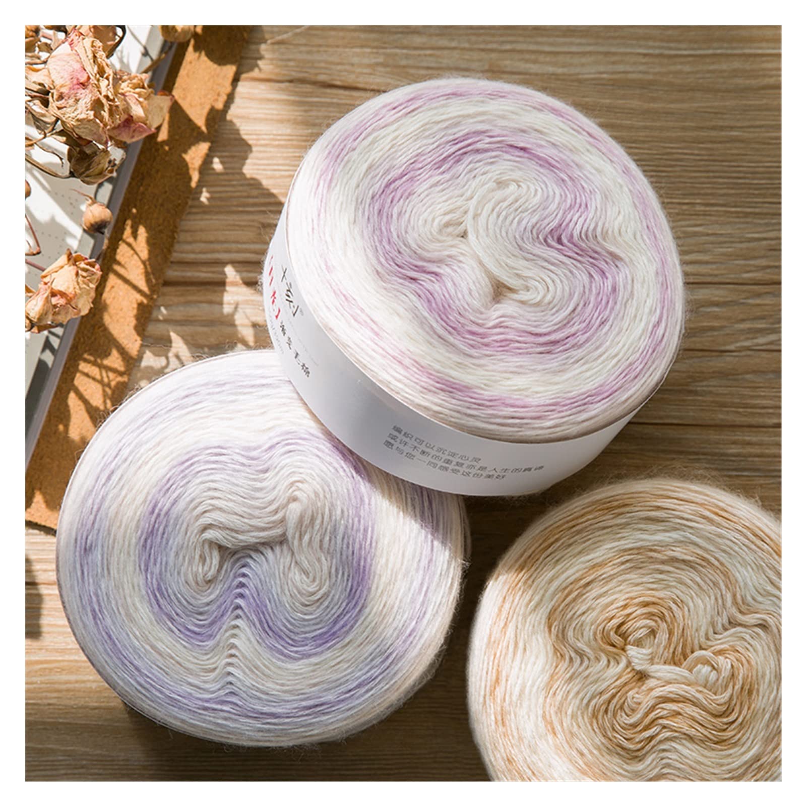 Hilo de algodón Degradado Otoño e Invierno Mano de Tejer Line de Lana de Ganchillo suéter Chal Ropa Bricolaje 15 0g / Bola Ovillos Lanas (Color : PM2803)