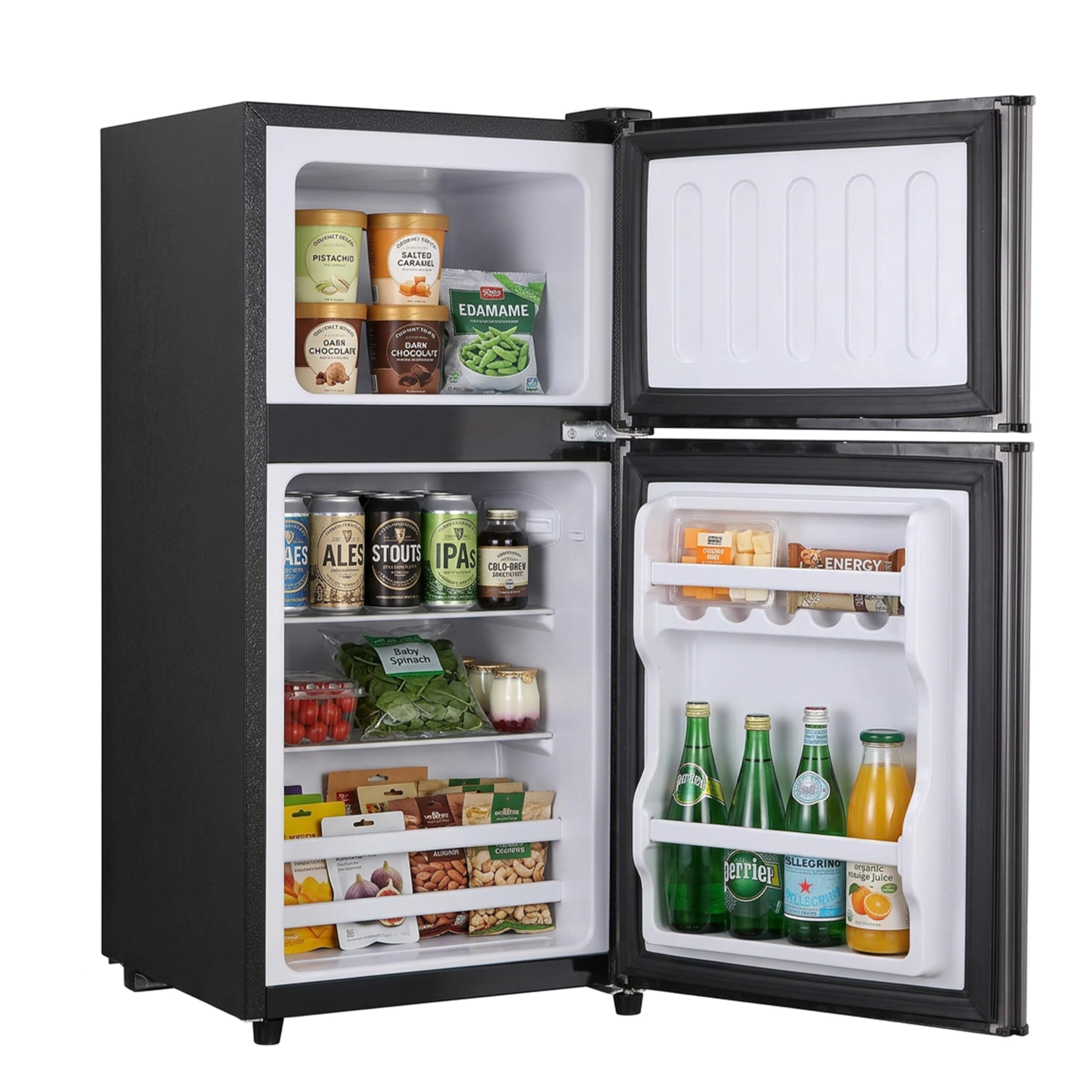 Simple Deluxe 3A88HKFRIG2DOORBLKV2 3.2 cu ft Compact Freezer Matte Black