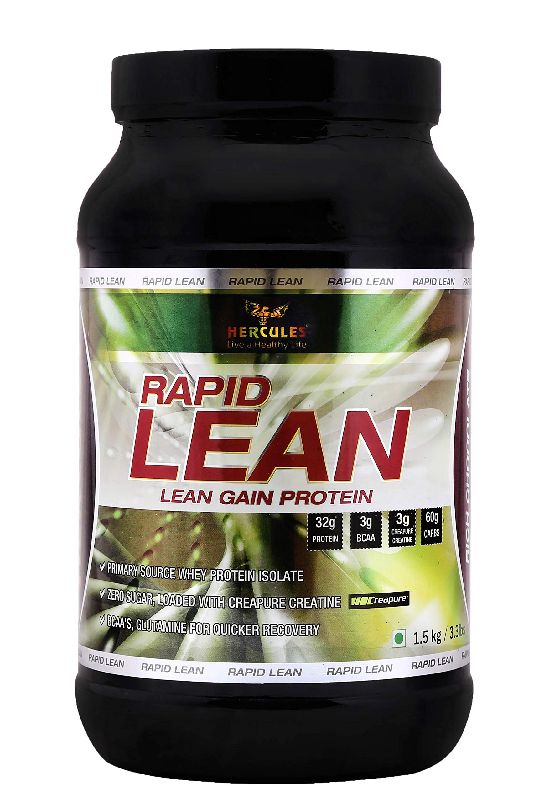 Hercules Rapid Lean - Lean Gain Protien (Rich Chocolate) (1.5 Kg / 3.3 Lbs)