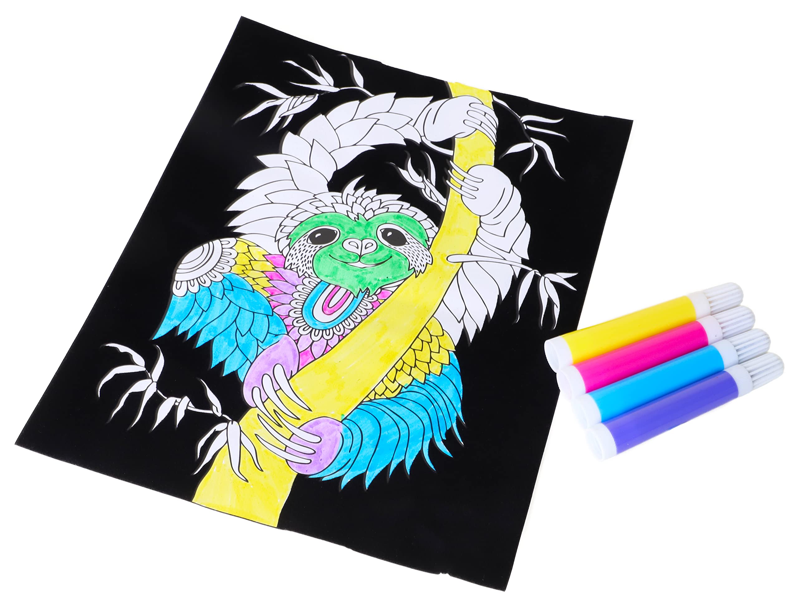 Toyland 10-in-1 Kunstset Aus Samt & Folie – 10 Projekte, Inkl. Marker & Schaber, Ab 5 Jahren