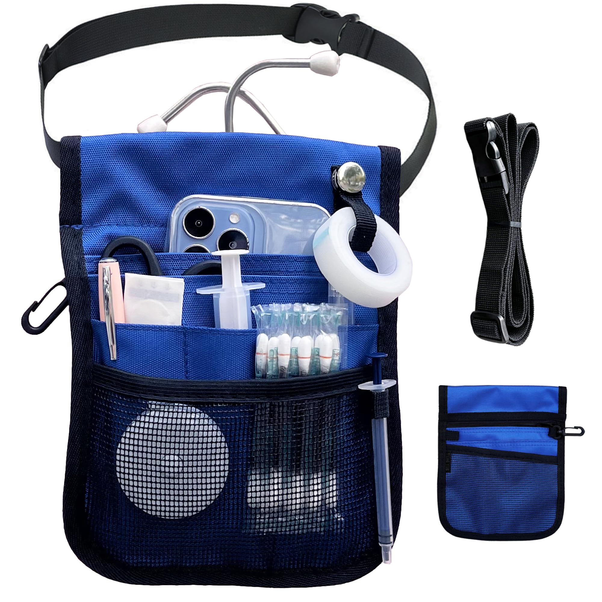 Fanny Pack for Women - Nurse Waist Bag with Adjustable Shoulder and Waist Strap for Medical Supplies (Blue)