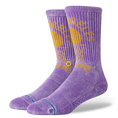 Stance Vintage Los Angeles Lakers Crew Cut Socks Shoes Purple
