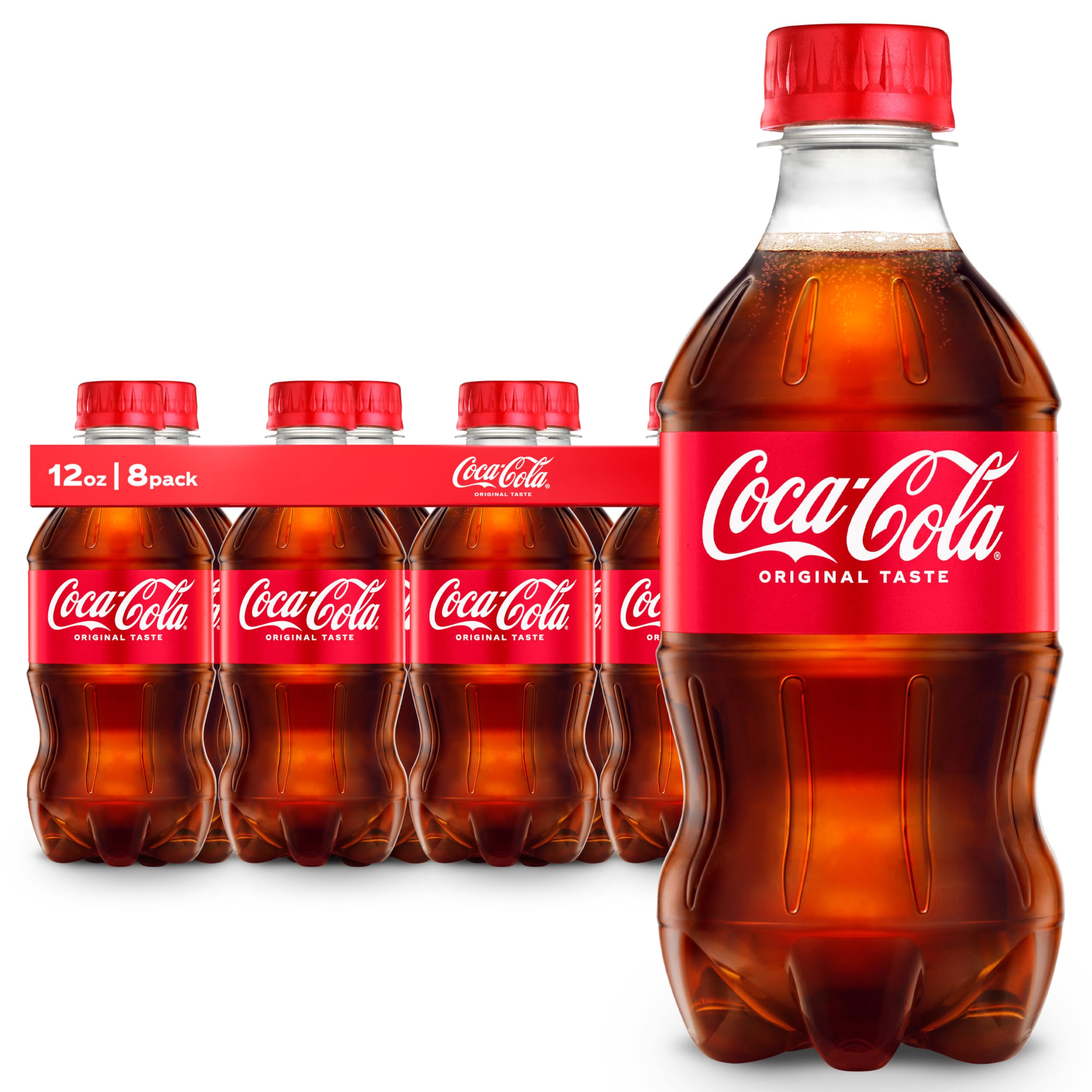 Soda Soft Drinks, 12 fl oz Bottles, 8 Pack - Classic Cola Soft Drink Pack
