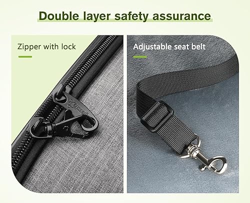 Miniatura 8 de Pecute Mochila transportadora de mascotas, mochila grande para gatos con capacidad para hasta 22 libras, mochila expandible para gatos con malla