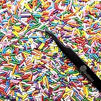 Vista 7 de SE Si&Moos White Sprinkles - Gránulos blancos comestibles de Jimmy suaves para decoración de pasteles de Halloween, decoraciones de galletas