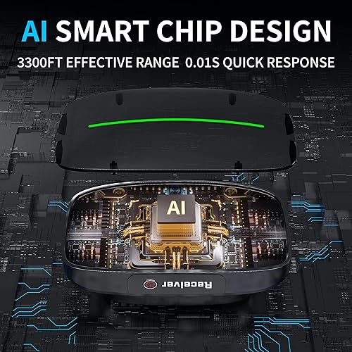 Miniatura 3 de Collar de choque de entrenamiento para perros de 3300 pies con control remoto IP67 resistente al agua con 4 modos de entrenamiento, pitido,