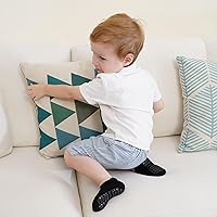 Vista 2 de Calcetines tobilleros antideslizantes para bebés con agarraderas para caminar de 0 meses a 7 años