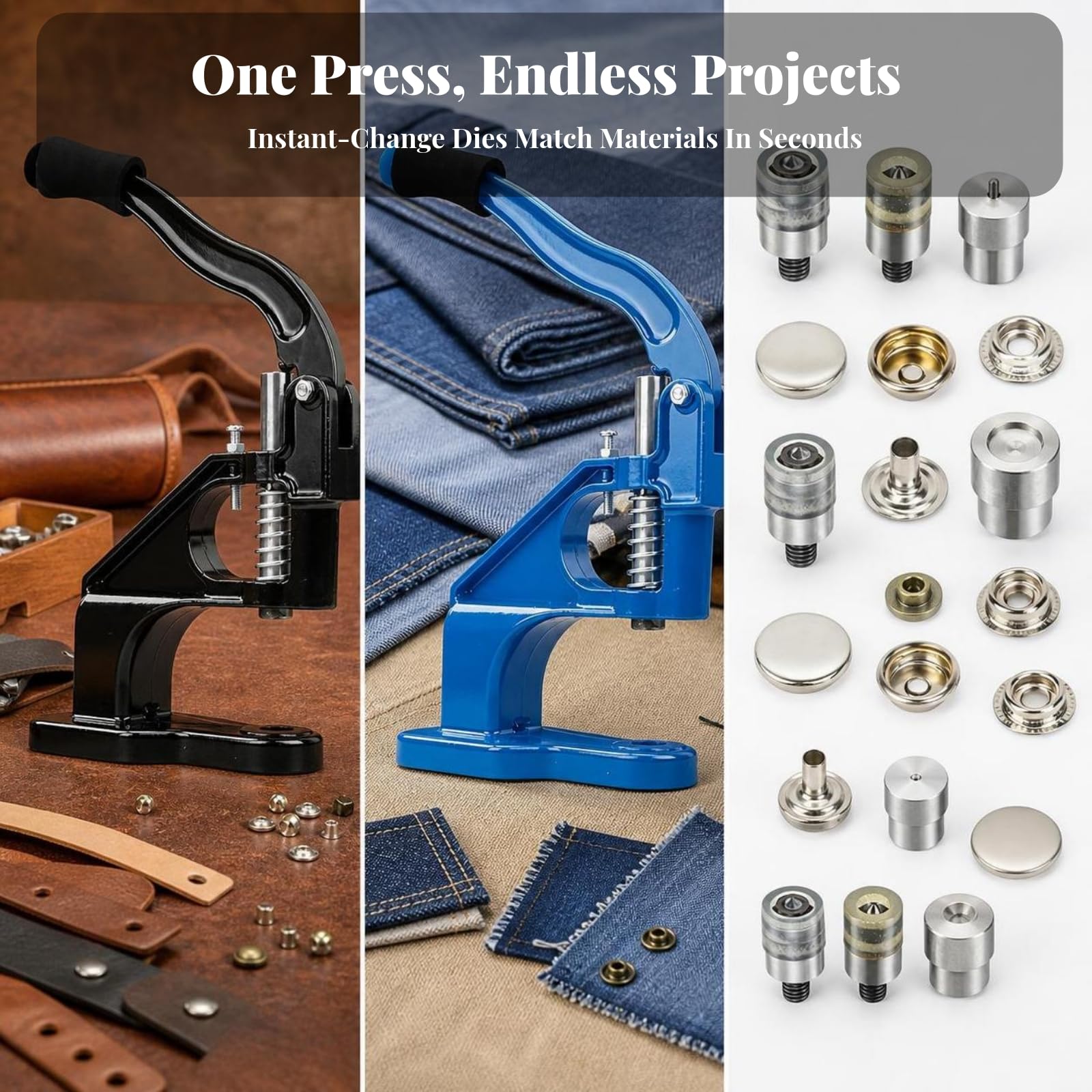 Presse avec Matrices Réglage, Bleu