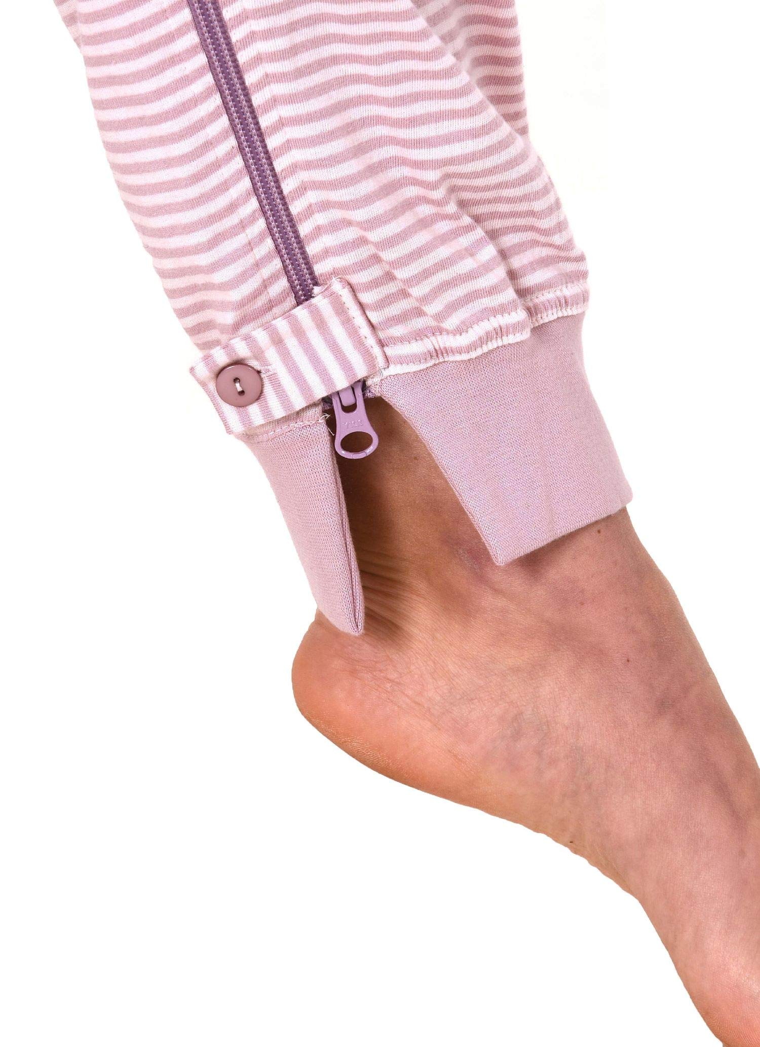 Normann Care Damen Pflegeoverall Langarm mit Reißverschluss am Rücken und am Bein 291 270 90 904