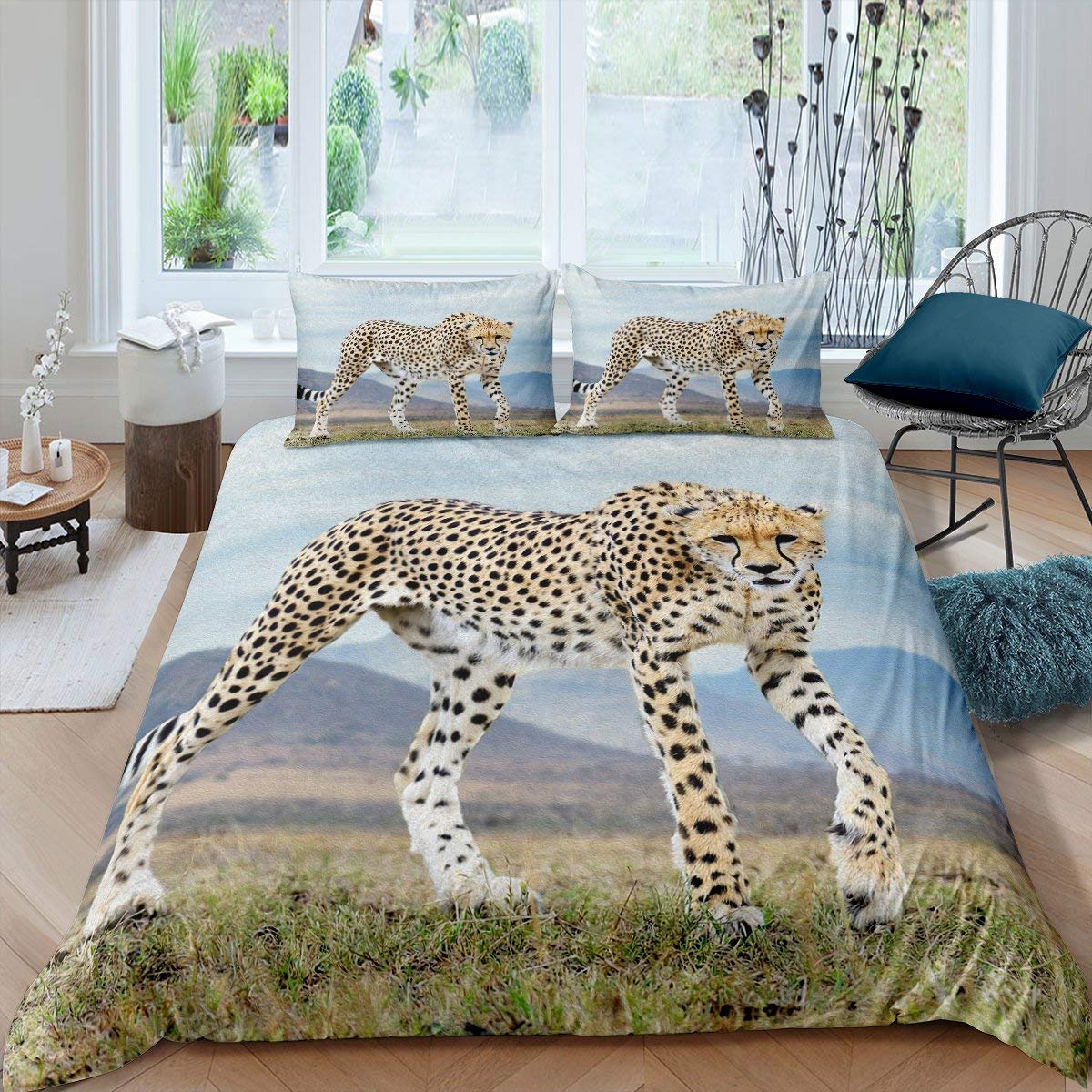 Housse de couette léopard jaune 3D pour ravir filles et garçons