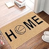 Xsdoukto Welcome Funny Doormat Home Basketball Doormat Front Entrance Door Mat for Waterproof Floor Mat for Home Garage Entrance Balcony Bathroom Area 17x30 Inch Low Profile Washable Kitchen Ruge