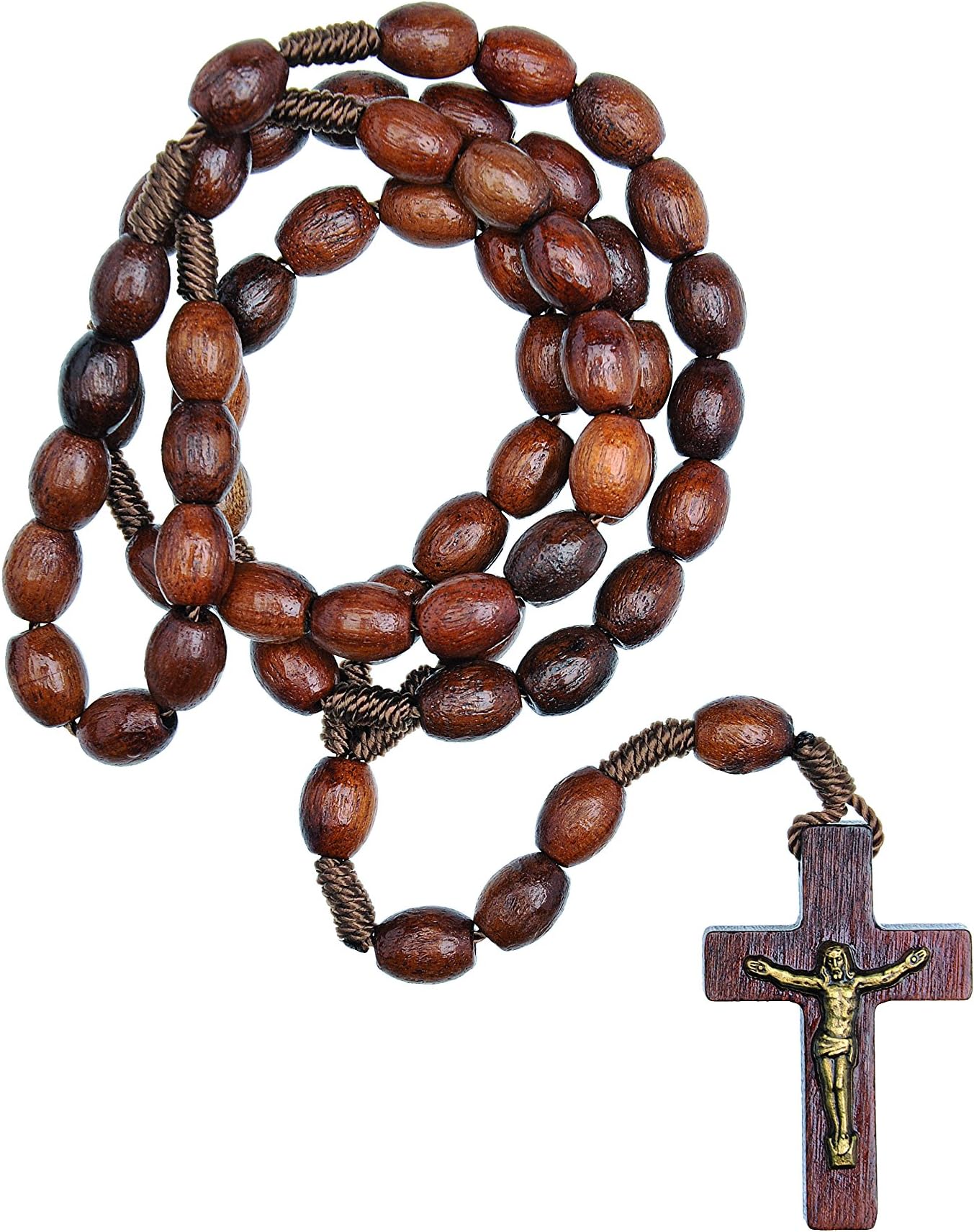 Intercession First Wood Rosary - Made in Brazil