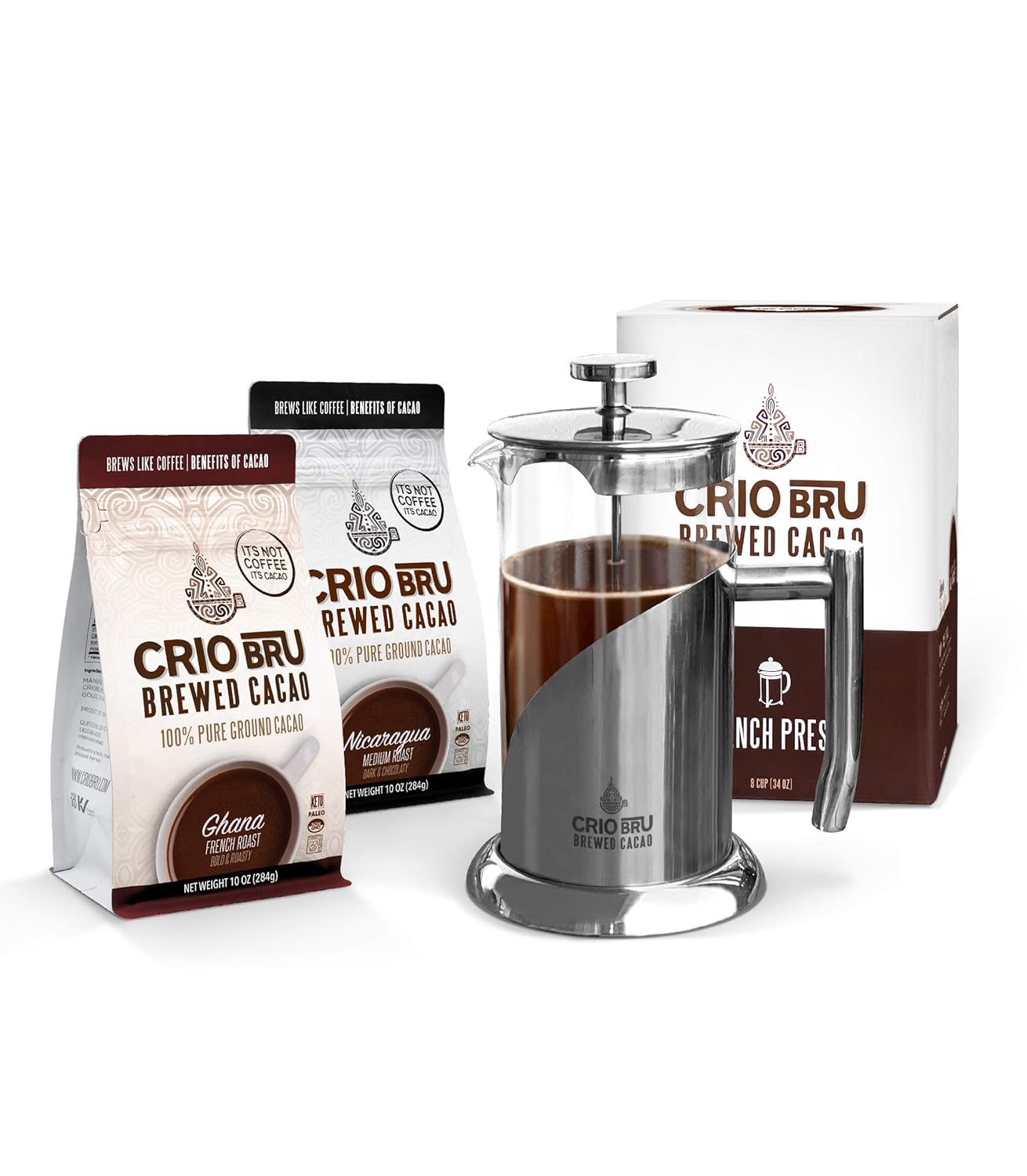 Crio Bru Starter Kit (2 10oz Bags + French Press