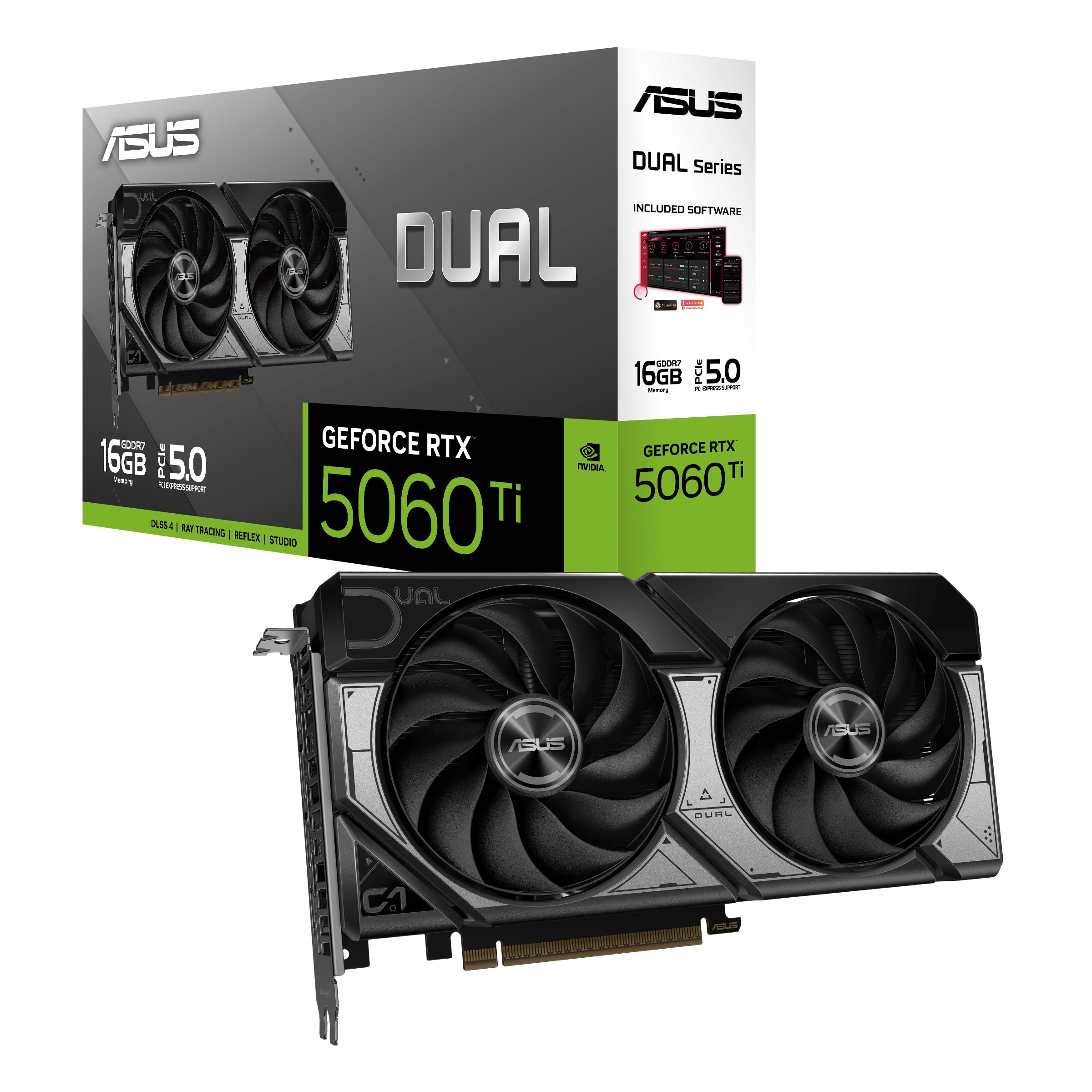 Asus Dual GeForce RTX 5060 TiB GDDR7 Gaming Grafikkarte (Nvidia GeForce RTX5060Ti DLSS 4