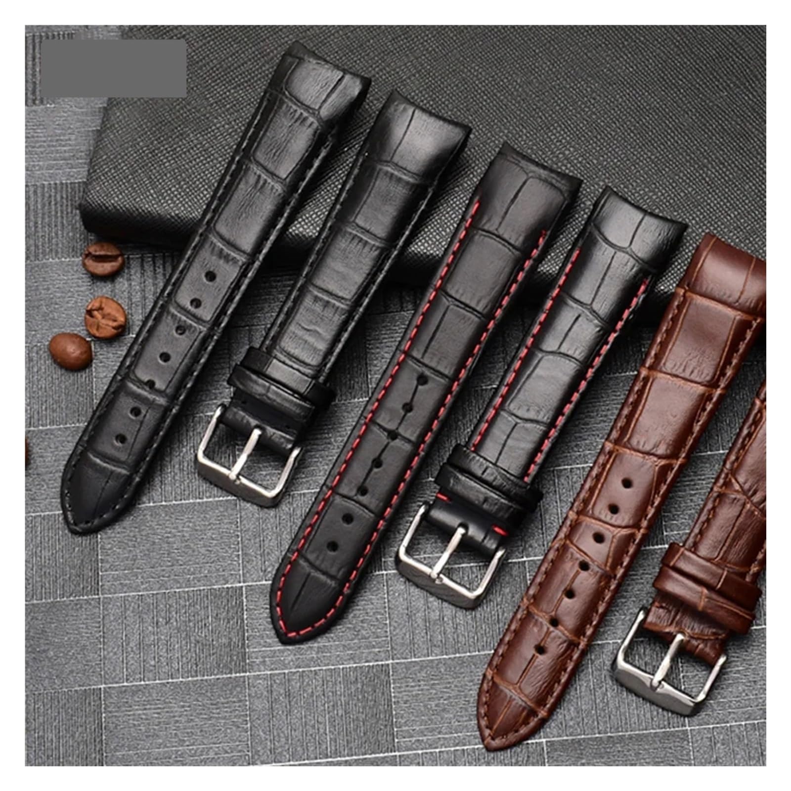 Bracelet en Cuir Bracelet de Montre de Montre Courbe 20 mm Ajustement pour BL9002-37 05A BT0001-12E 01A Band 21 mm Watchband 22 mm