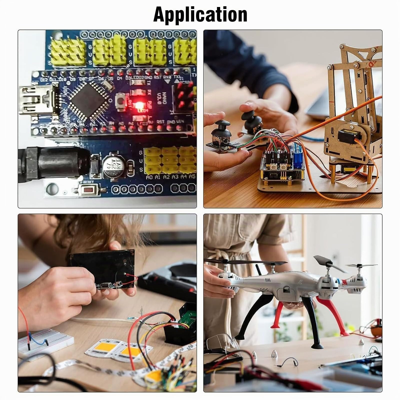 Nano Conseil de Développement avec câble Binghe 5 Pièce Nano Conseil de Développement avec Chip CH340 Type-C Interface 5V 16M 328P Microcontrôleur Compatible avec Arduino IDE