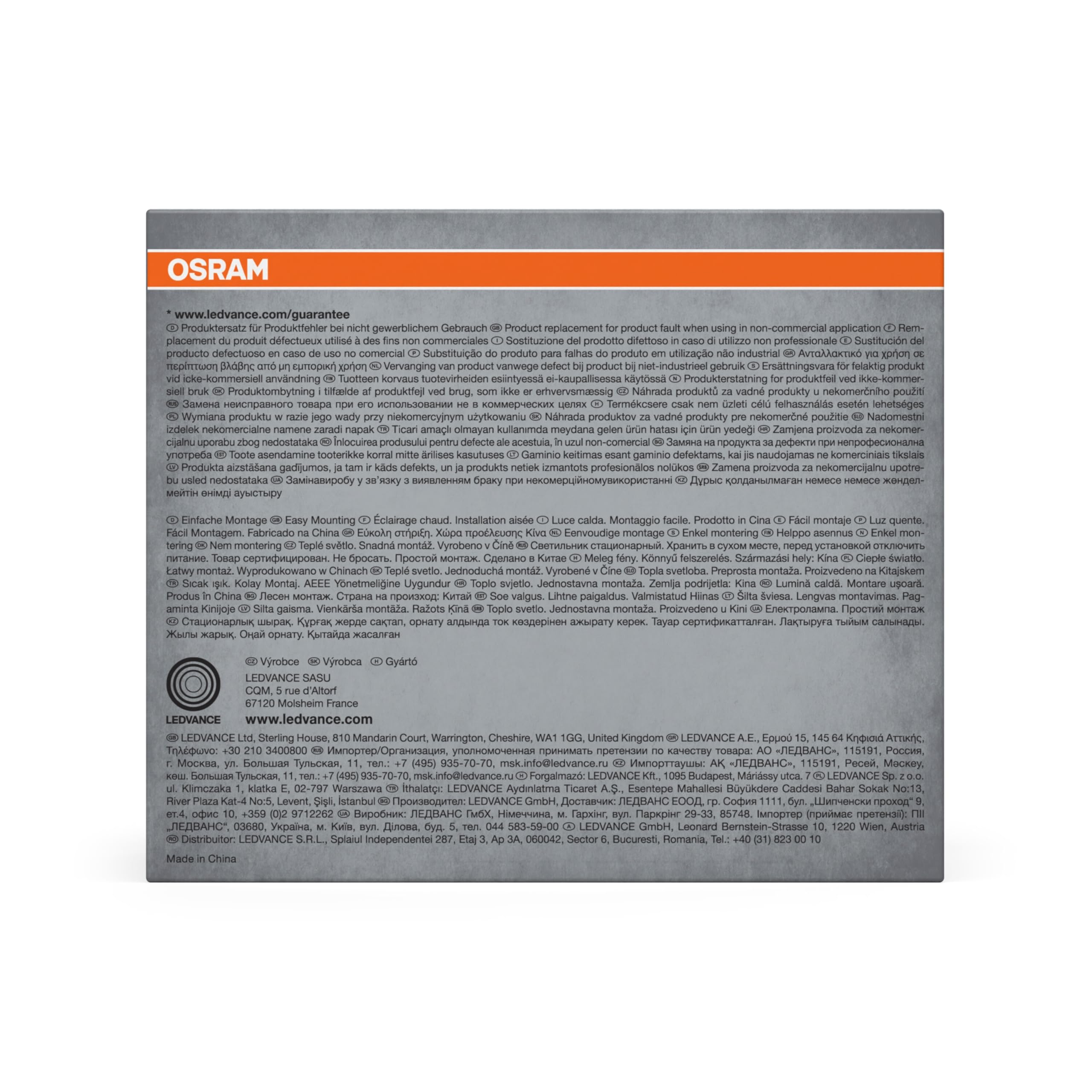 OSRAM Zestaw opraw wpuszczanych ze zintegrowanym sterownikiem, wąski 3x120mm 3000K w kolorze białym wykonany z tworzywa sztucznego, stopień ochrony IP20 do różnych zastosowań wewnętrznych, w tym