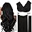 GOO GOO Wire Hair Extensions Human Hair, 1B Natural black Natural 12inch 100g, Invisible Wire Hair Extensions with Transparent, Seamless Fish Line Hairpiece